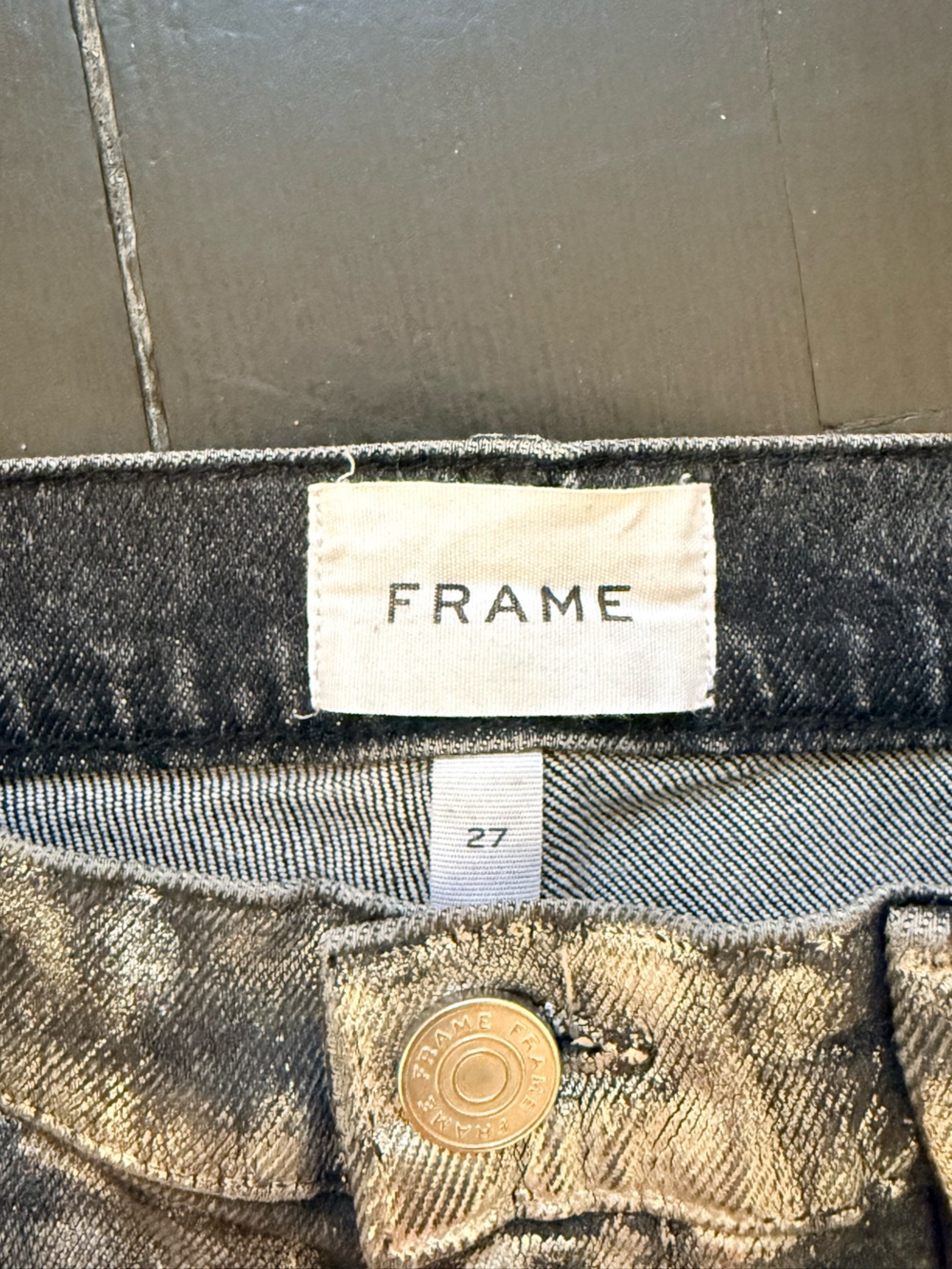 Frame Denim Metallic Le Sylvie Jean - Picture 5 of 6
